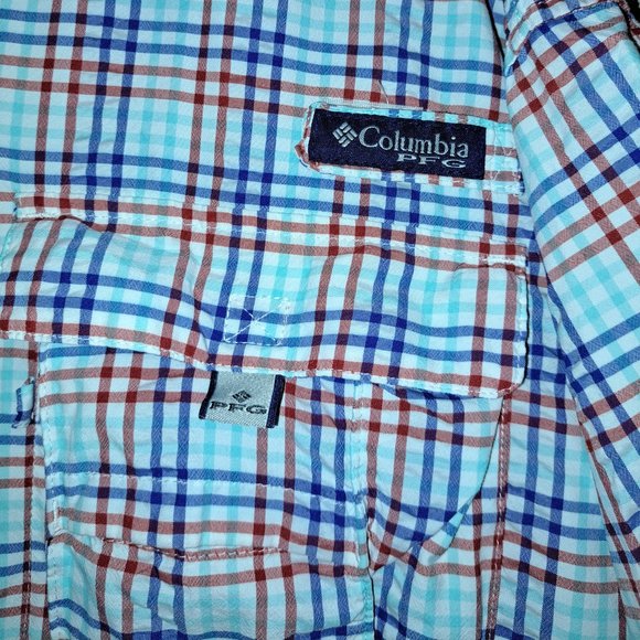 Columbia Men's PFG Super Bahama Plaid,Short Sleeve, Breathable, UV Protection,XL - Picture 6 of 12